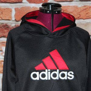 Women's XL Adidas Hoodie Black & Red (size 18)